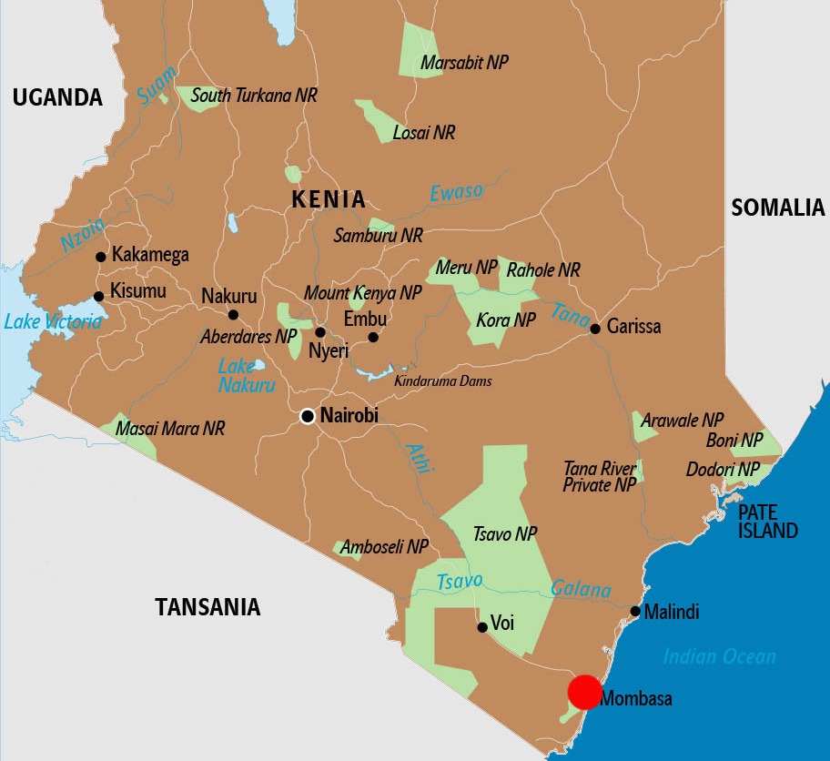 Karte Mombasa